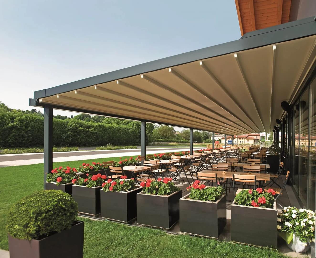 pergola con toldo
